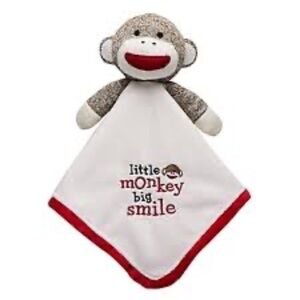 Baby Starters Sock Monkey Snuggle Buddy Security Blanket Lovey